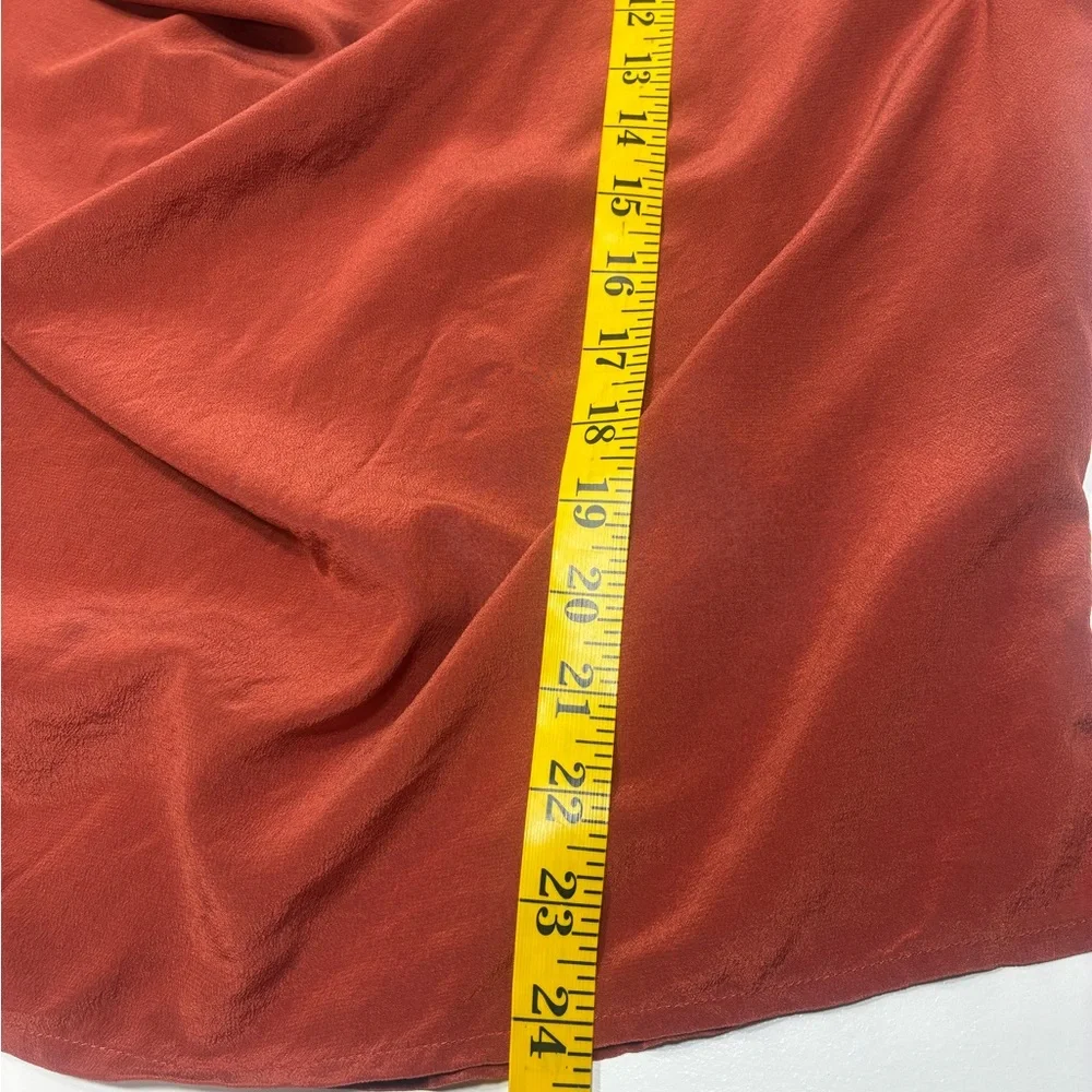 Eileen Fisher Top Women Sz PL Silk Crepe de Chine Drape Cowl Neck Roll Sleeves - Picture 9 of 10